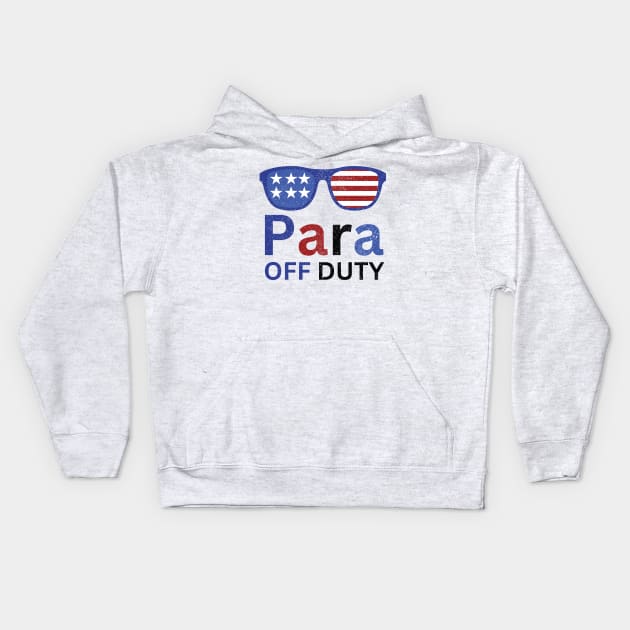 PARA OFF DUTY Kids Hoodie by Artistic Design